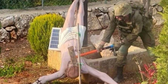 İsrail Askeri İsa Heykelini Kırdı, Tepkiler Büyüyor!